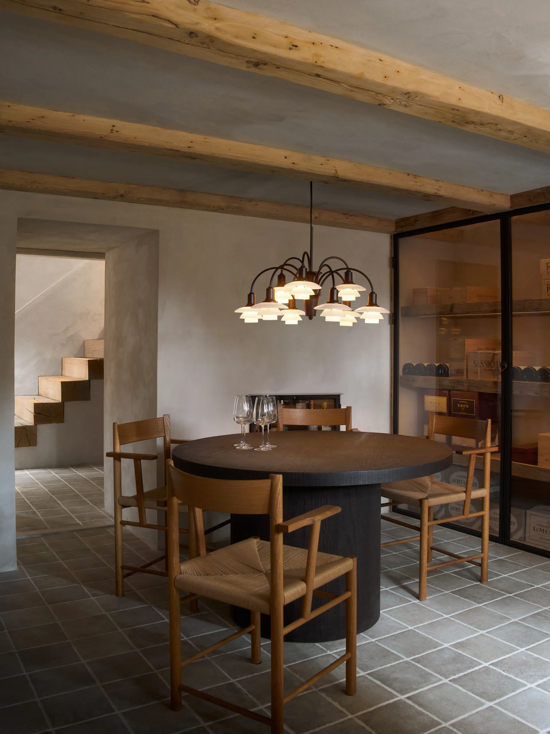 PH 1/1 Chandelier Centenary Edition kroonluchter, Brass-dusty terracotta, 9 armen Louis Poulsen