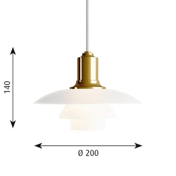 PH 2/1 hanglamp - Gemetalliseerd messing - Louis Poulsen