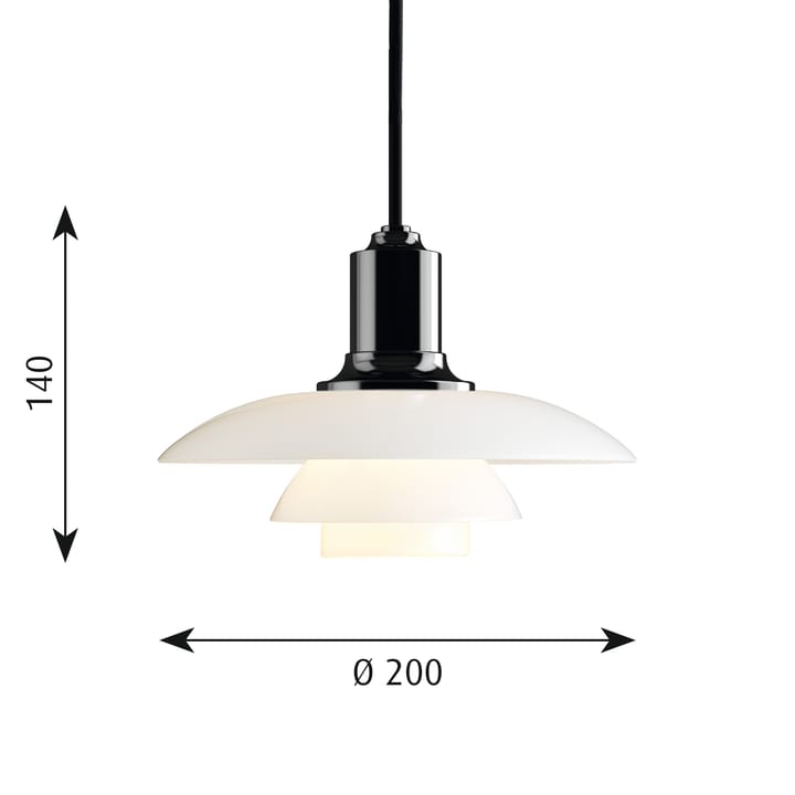 PH 2/1 hanglamp, Gemetalliseerd zwart Louis Poulsen