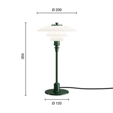 PH 2/1 tafellamp - Glossy deep green - Louis Poulsen