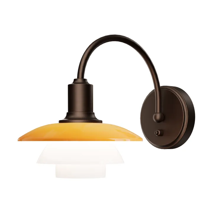 PH 2/2 Centenary Edition wandlamp - Amber-opaalwit, snelle installatie - Louis Poulsen