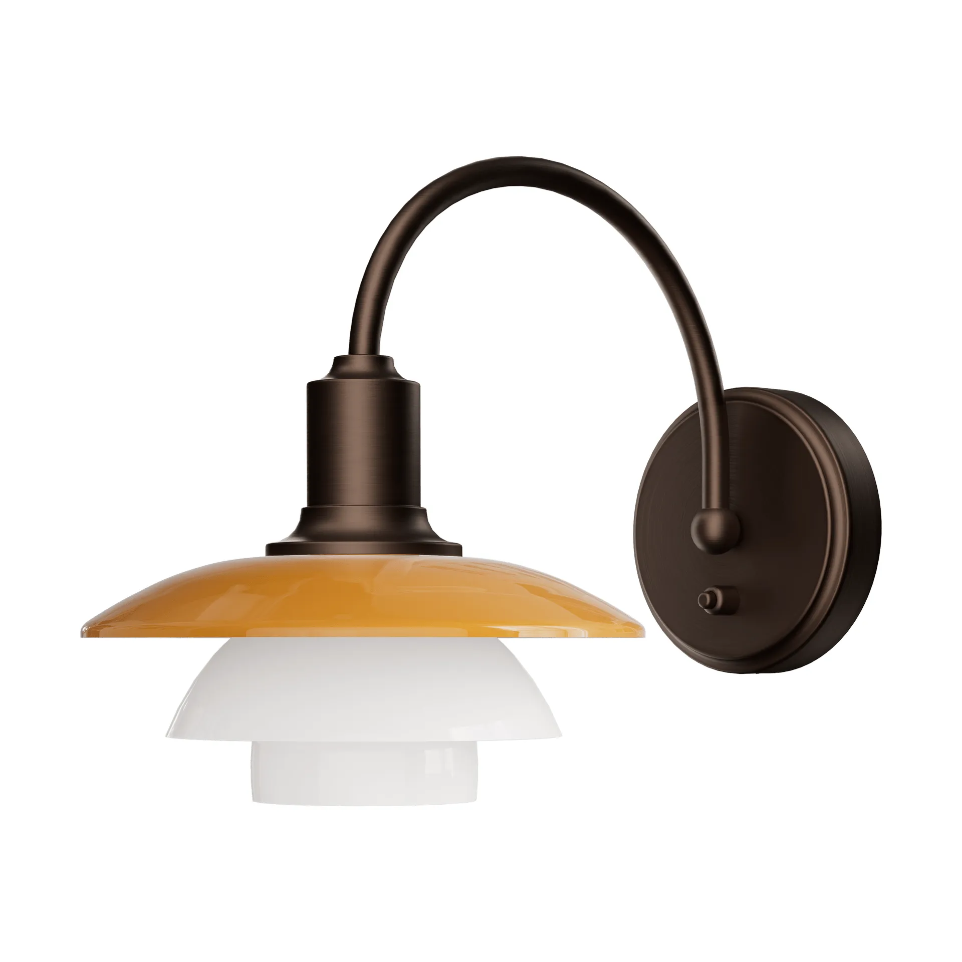 PH 2/2 Centenary Edition wandlamp, Amber-opaalwit, snelle installatie Louis Poulsen