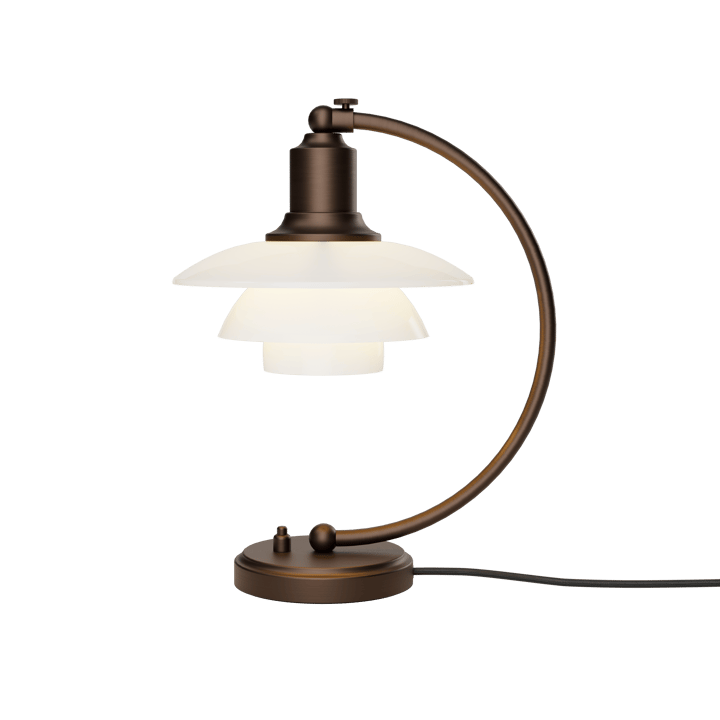 PH 2/2 Luna tafellamp, Aged brass-opaalglas Louis Poulsen