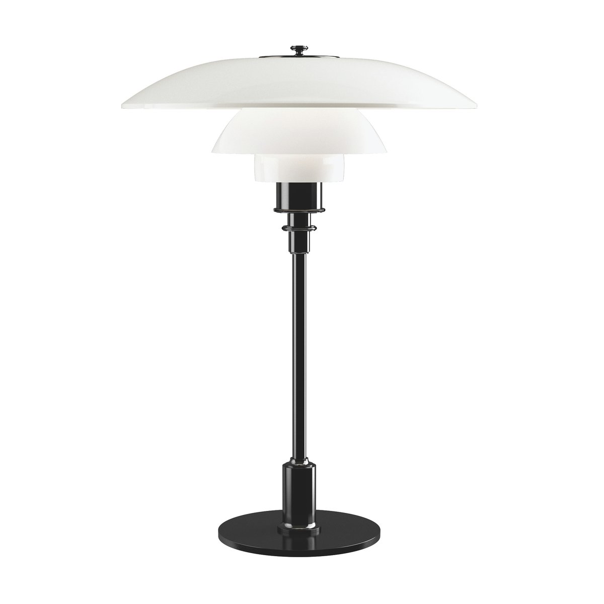 Louis Poulsen PH 3½-2 ½ opaalglas tafellamp Zwart | Scandinavisch Interieur | Bureau- & tafellampen | Zwart