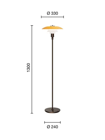 PH 3½-2½ vloerlamp Centenary Edition - Amber-opaalwit - Louis Poulsen