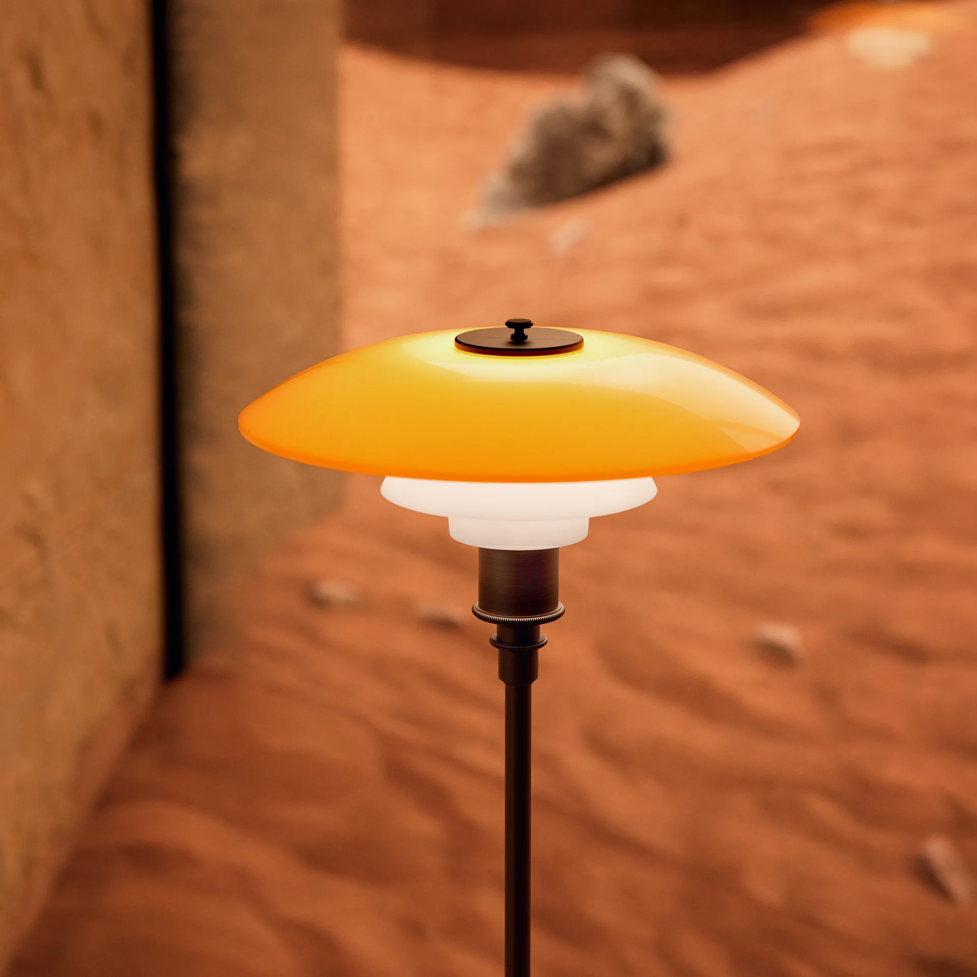 PH 3½-2½ vloerlamp Centenary Edition, Amber-opaalwit Louis Poulsen