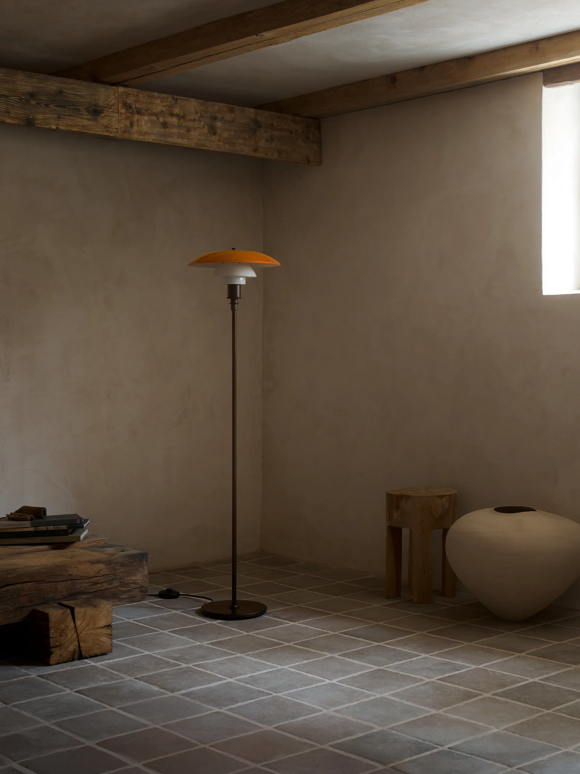 PH 3½-2½ vloerlamp Centenary Edition, Amber-opaalwit Louis Poulsen