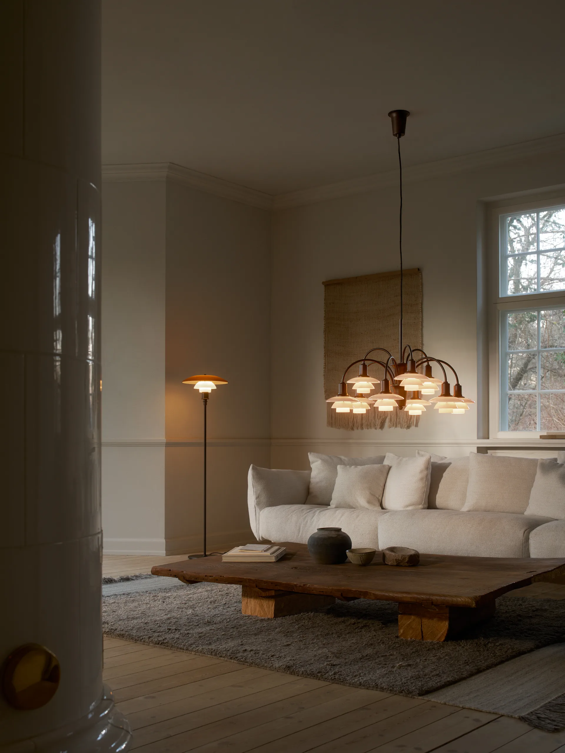 PH 3½-2½ vloerlamp Centenary Edition, Amber-opaalwit Louis Poulsen