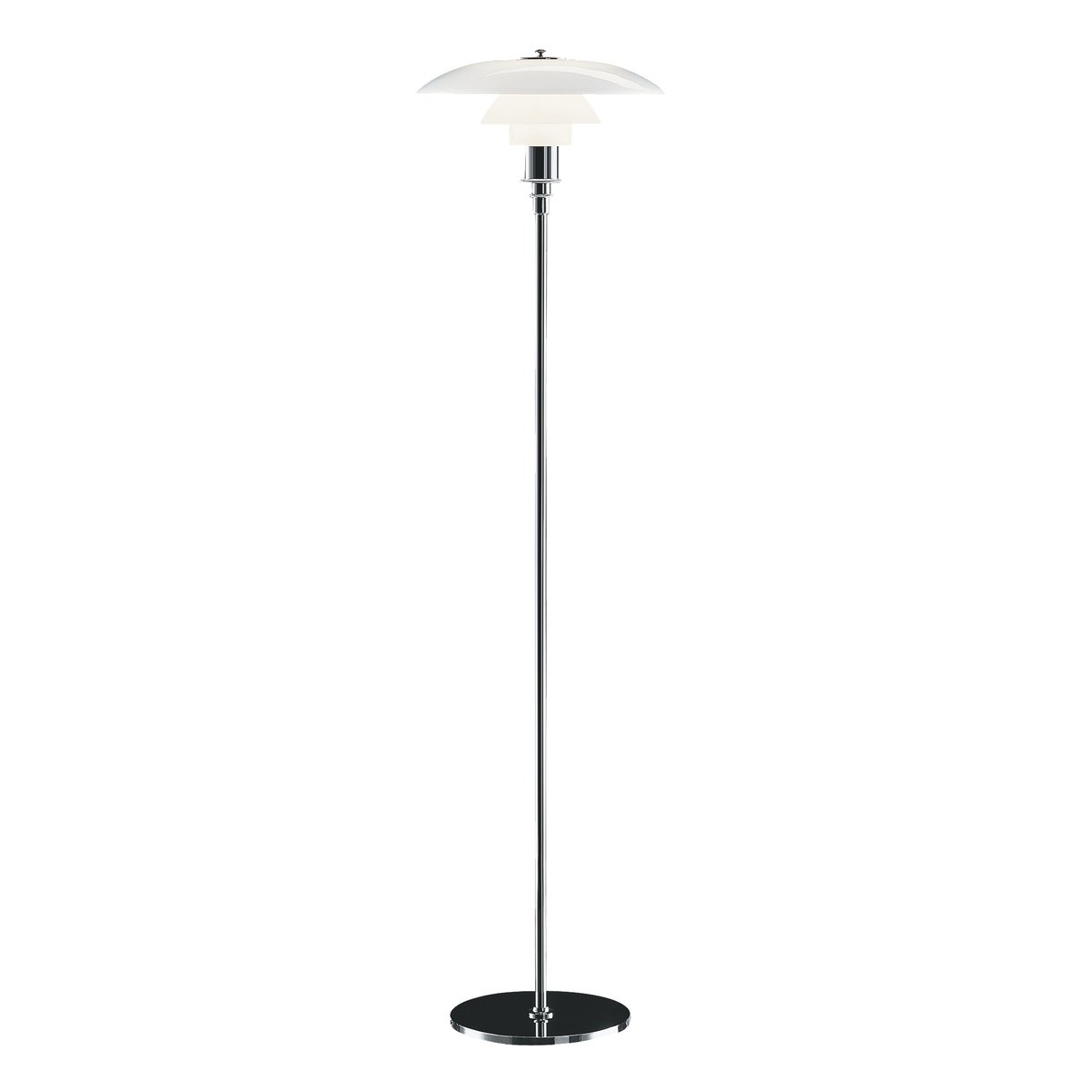 Louis Poulsen PH 3½-2 ½ vloerlamp Chroom | Scandinavisch Interieur | Vloerlampen | Zilverkleurig
