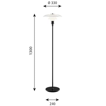PH 3½-2½ vloerlamp - Zwart - Louis Poulsen