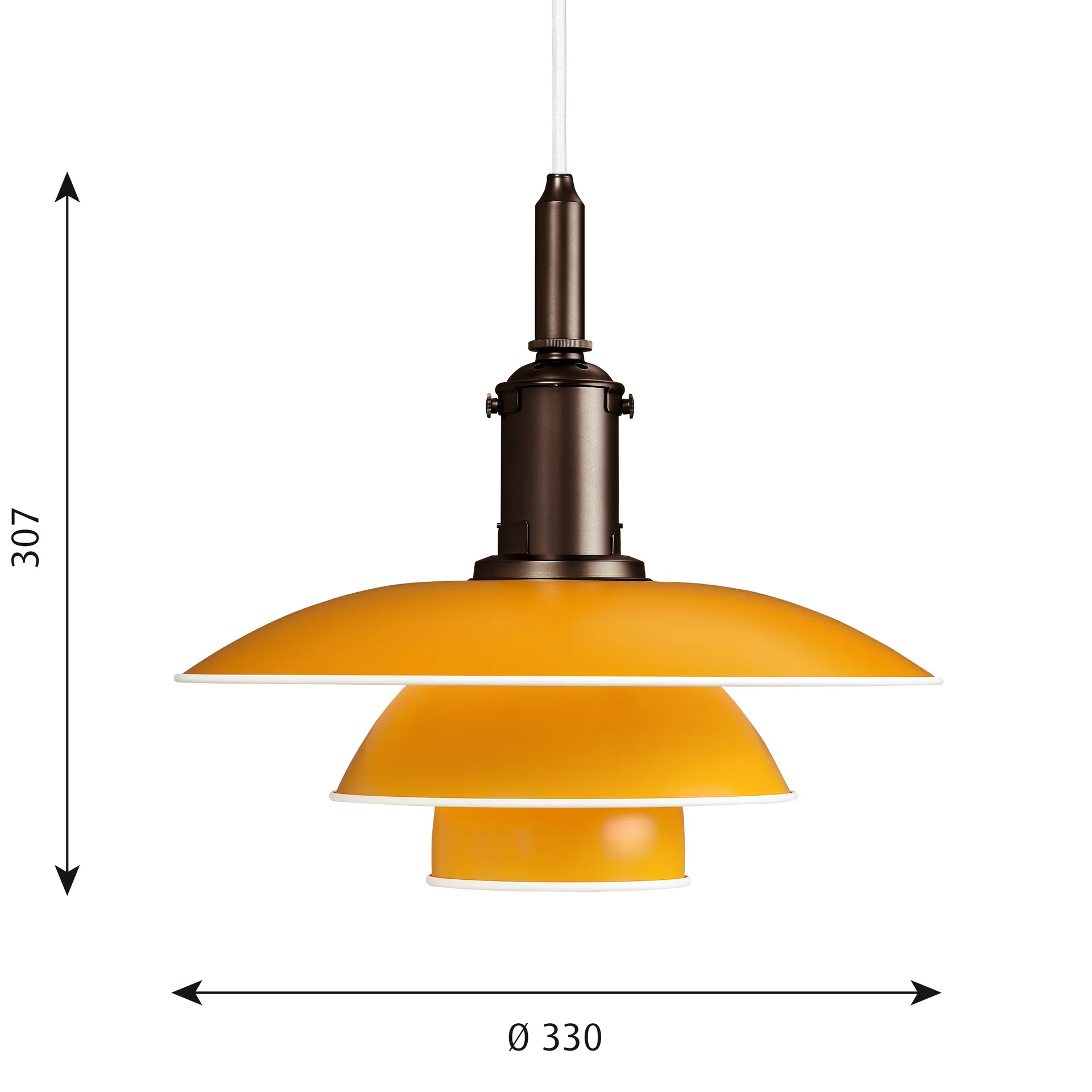 PH 3½-3 hanglamp, Geel Louis Poulsen