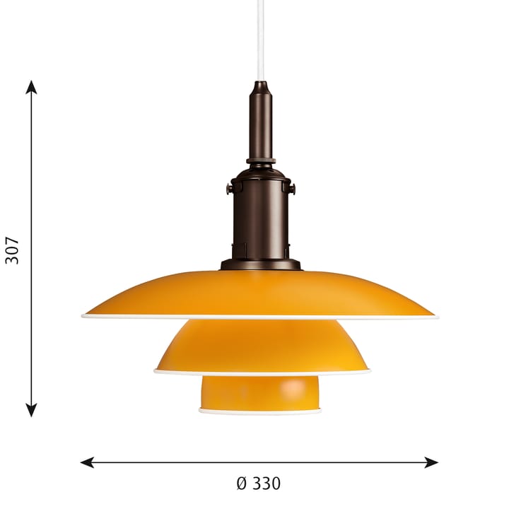 PH 3½-3 hanglamp, Geel Louis Poulsen