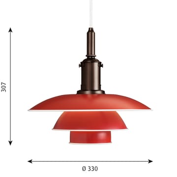 PH 3½-3 hanglamp - Rood - Louis Poulsen
