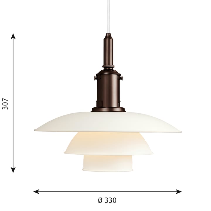 PH 3½-3 hanglamp, Wit Louis Poulsen