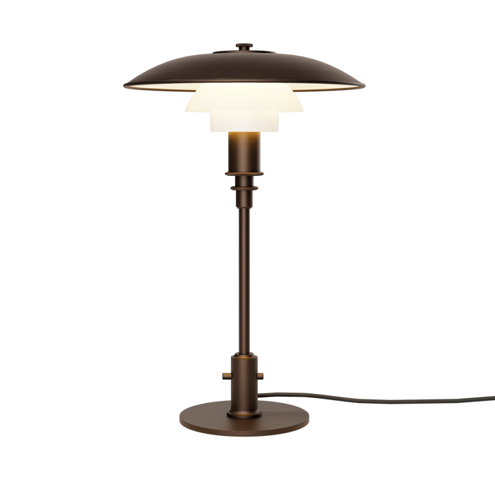 PH 3/2 Luna tafellamp, Aged brass-opaalglas Louis Poulsen