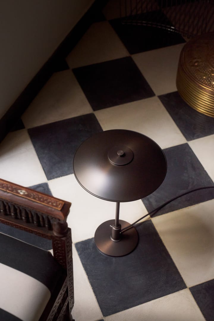 PH 3/2 Luna tafellamp, Aged brass-opaalglas Louis Poulsen