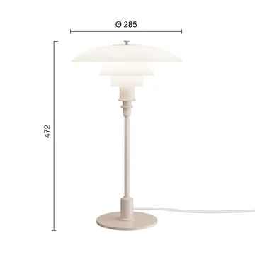 PH 3/2 tafellamp - Glossy beige - Louis Poulsen