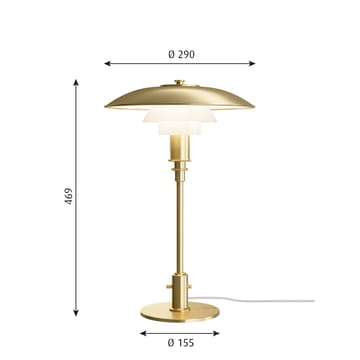 PH 3/2 tafellamp Limited Edition - Messing-opaalglas - Louis Poulsen
