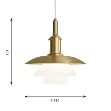PH 3/3 hanglamp Limited Edition - Messing-opaalglas - Louis Poulsen