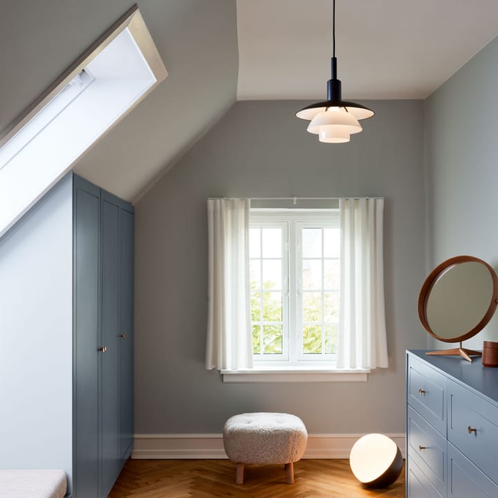 PH 3/3 hanglamp, Zwart-wit, metaal-glas Louis Poulsen