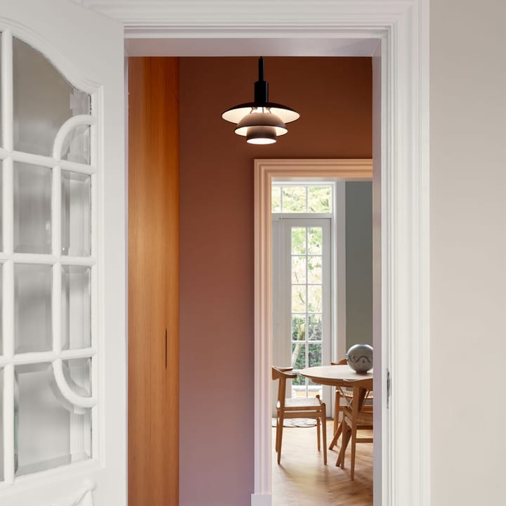 PH 3/3 hanglamp, Zwart-wit, metaal-glas Louis Poulsen