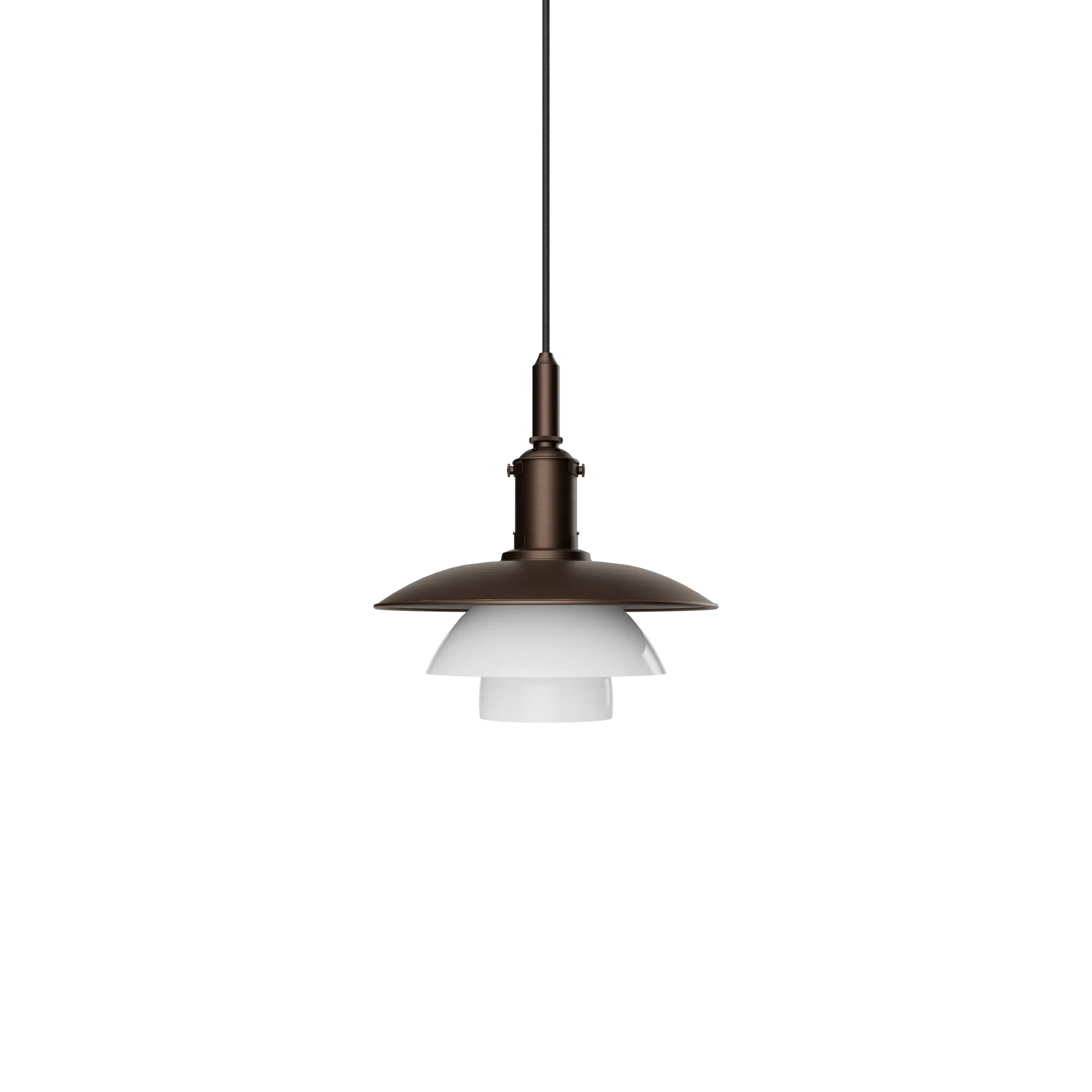 PH 3/3 Luna hanglamp, Aged brass-opaalglas Louis Poulsen