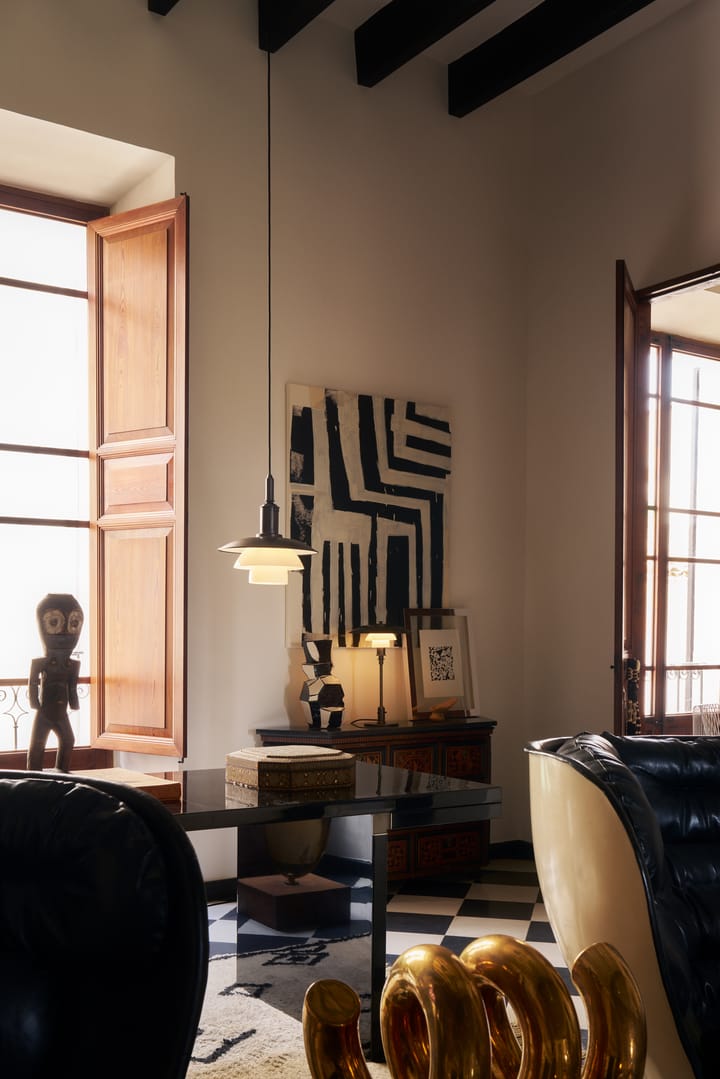 PH 3/3 Luna hanglamp, Aged brass-opaalglas Louis Poulsen