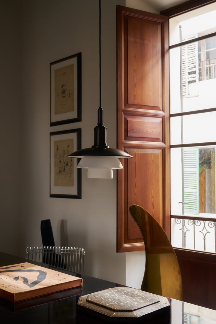 PH 3/3 Luna hanglamp, Aged brass-opaalglas Louis Poulsen