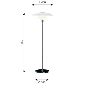 PH 4½-3½ vloerlamp - Chroom - Louis Poulsen