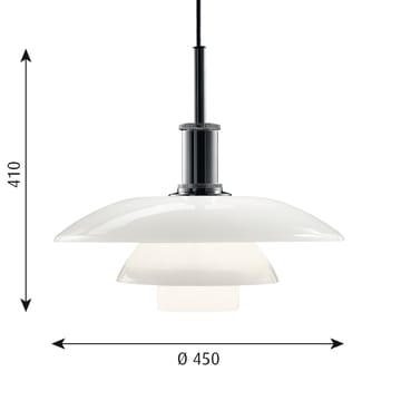 PH 4½-4 opaalglas hanglamp - Chroom - Louis Poulsen