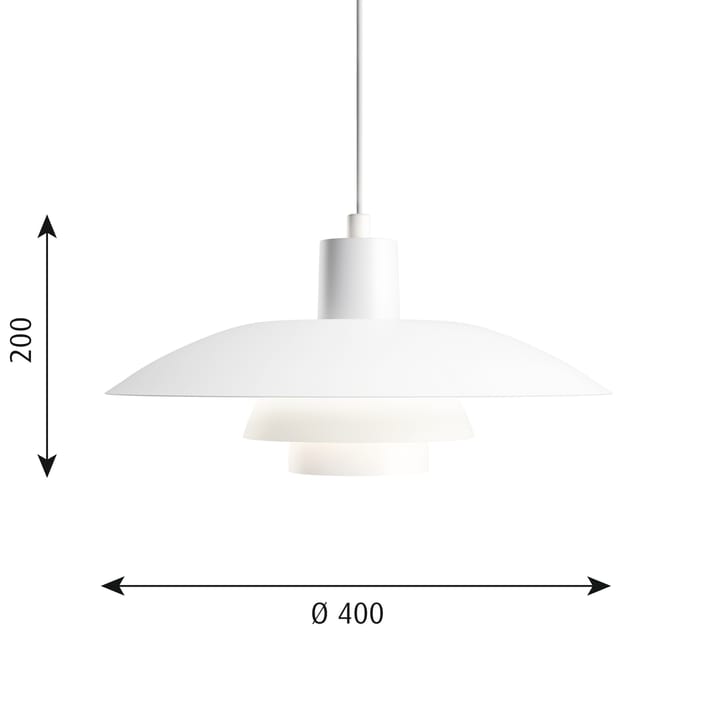 PH 4/3 hanglamp Ø40 cm, Wit Louis Poulsen