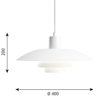 PH 4/3 hanglamp Ø40 cm - Wit - Louis Poulsen