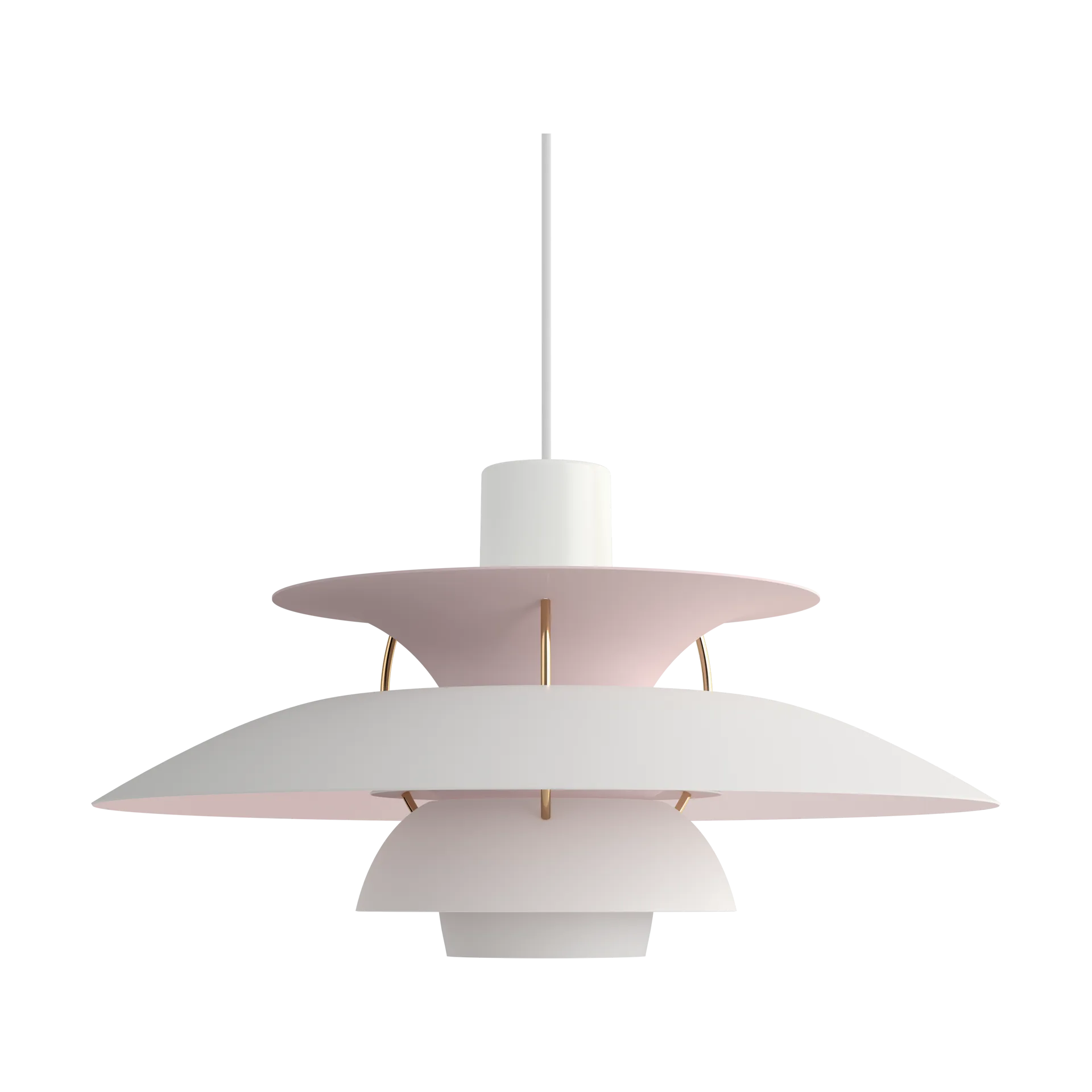 PH 5 Anniversary edition hanglamp, Matte white-pale rose Louis Poulsen