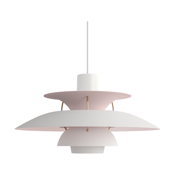 PH 5 Anniversary edition hanglamp, Matte white-pale rose Louis Poulsen