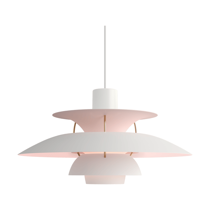 PH 5 Anniversary edition hanglamp, Matte white-pale rose Louis Poulsen