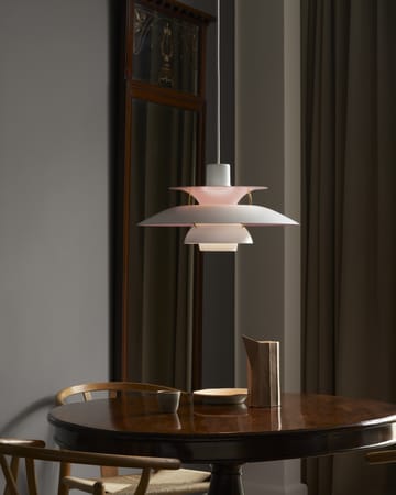 PH 5 Anniversary edition hanglamp - Matte white-pale rose - Louis Poulsen