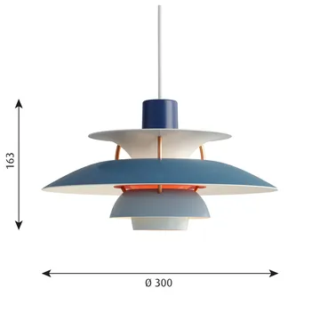 PH 5 hanglamp - Ø300, Blauw - Louis Poulsen