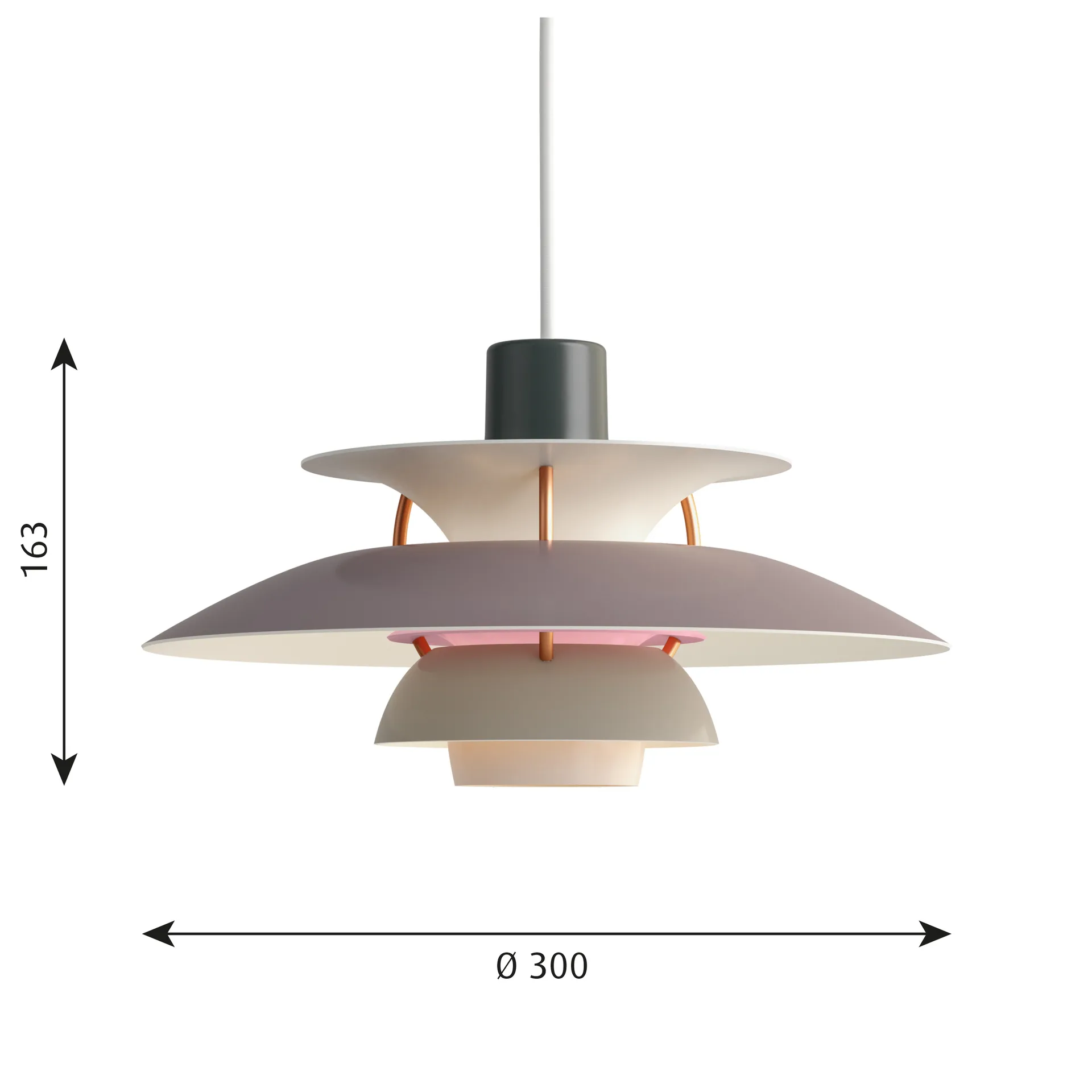 PH 5 hanglamp, Ø300, Grijs Louis Poulsen