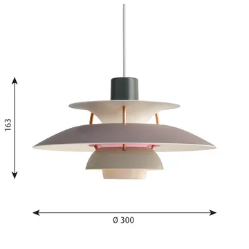 PH 5 hanglamp - Ø300, Grijs - Louis Poulsen