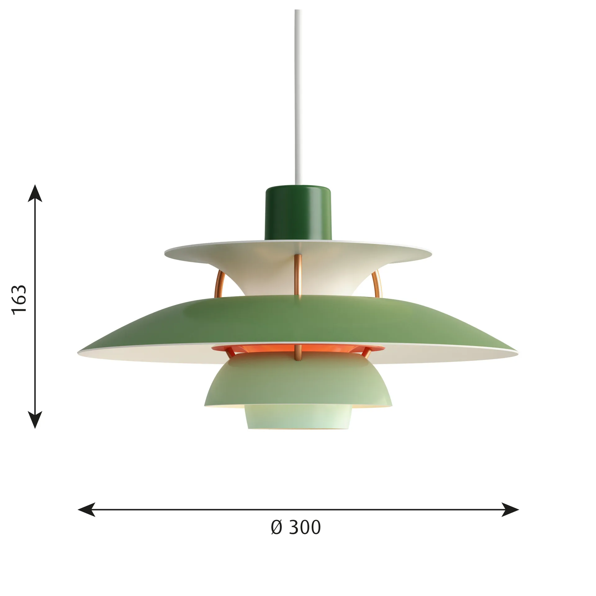 PH 5 hanglamp, Ø300, Groen Louis Poulsen