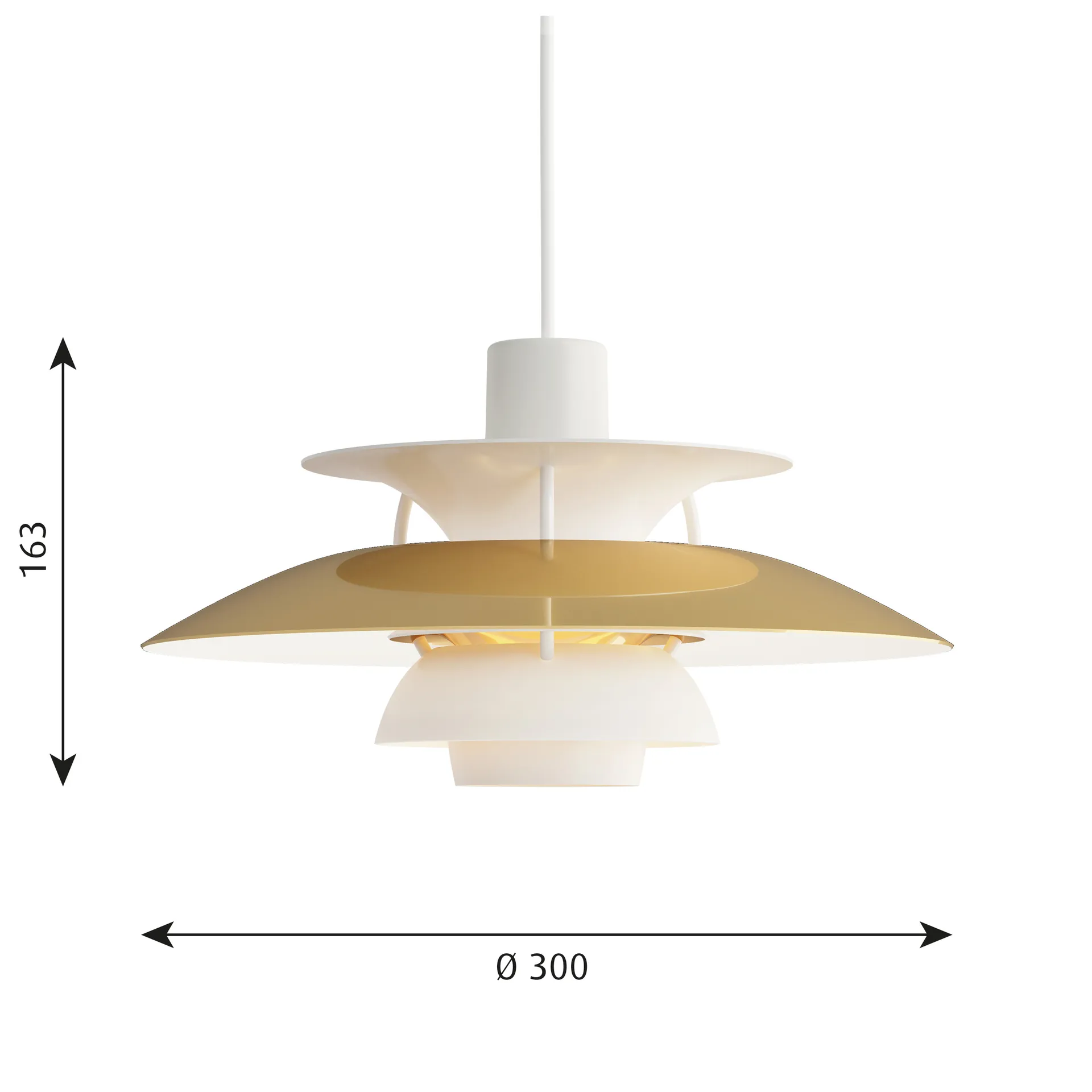 PH 5 hanglamp, Ø300, Messing Louis Poulsen