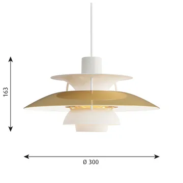 PH 5 hanglamp - Ø300, Messing - Louis Poulsen