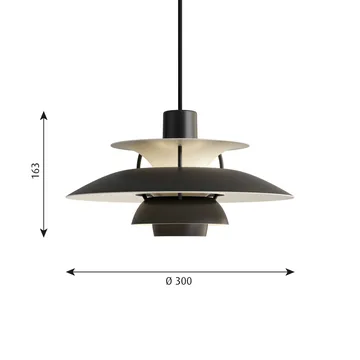 PH 5 hanglamp - Ø300, Zwart - Louis Poulsen