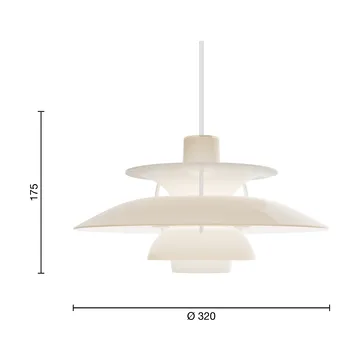 PH 5 hanglamp Ø32 cm - Opal beige - Louis Poulsen