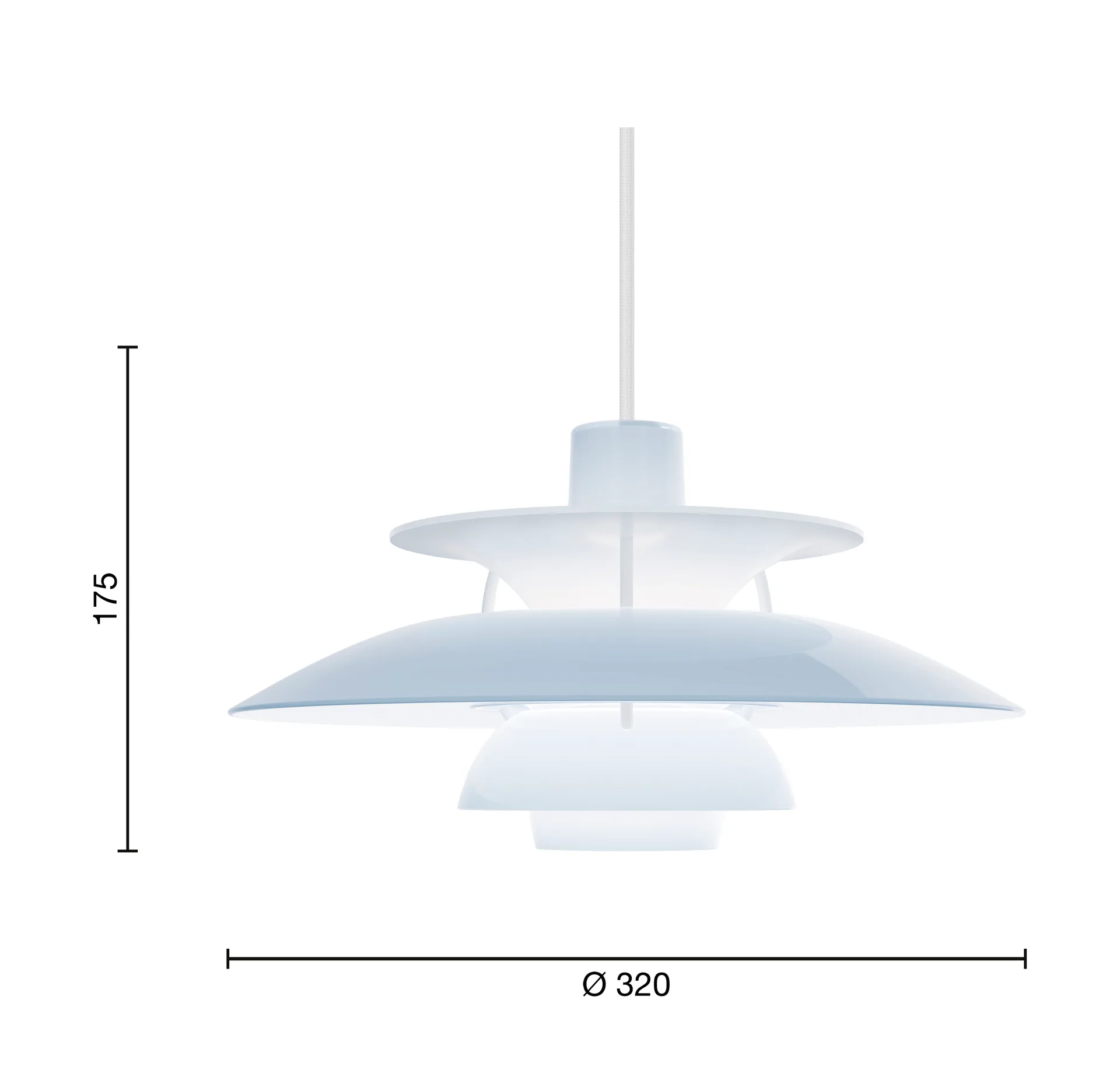 PH 5 hanglamp Ø32 cm, Opal pale blue Louis Poulsen