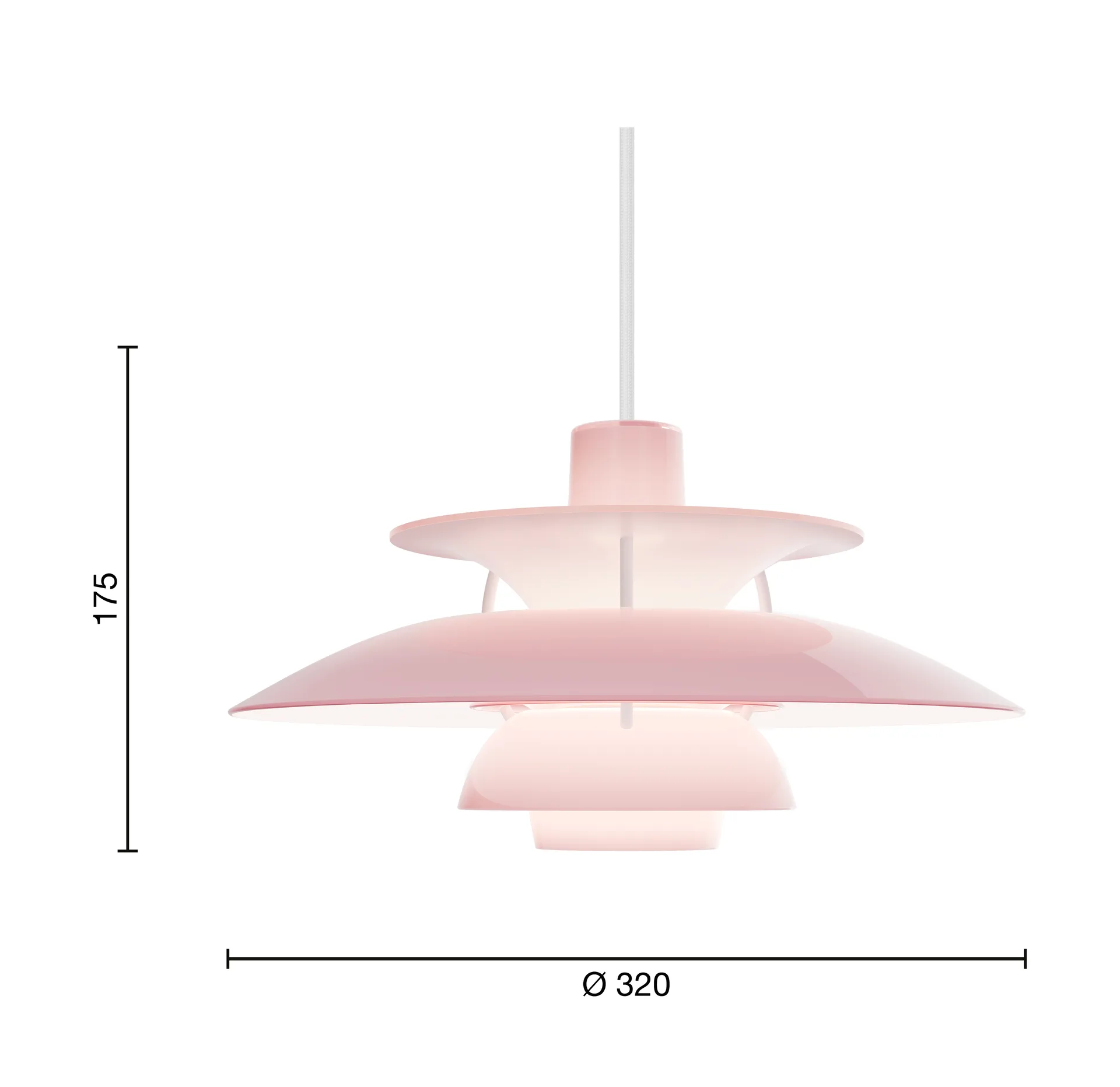 PH 5 hanglamp Ø32 cm, Opal pale rose Louis Poulsen
