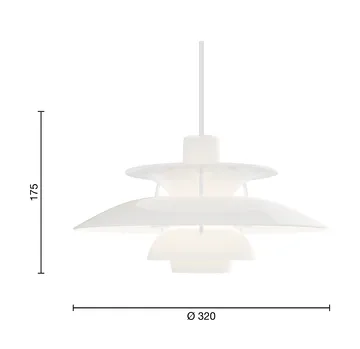 PH 5 hanglamp - Ø320, Opal white - Louis Poulsen