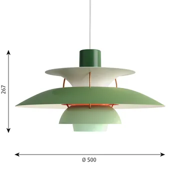 PH 5 hanglamp - Ø500, Groen - Louis Poulsen
