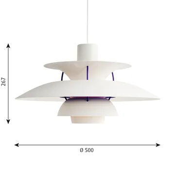 PH 5 hanglamp - Ø500, Klassiek wit - Louis Poulsen