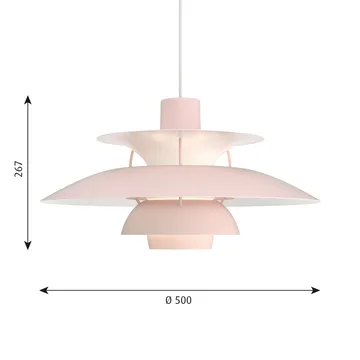 PH 5 hanglamp - Ø500, Lichtroze - Louis Poulsen